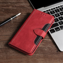 Pouce de couture Senteuse Boucle magnétique Horizontal Flip PU Coque en cuir PU avec support & carte Slots & Portefeuille pour iPhone 13 Pro (rouge)