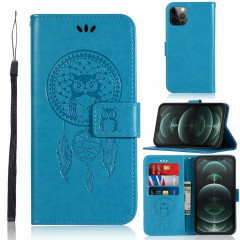 Étui de gaufrage au carillon à carillon à carreaux Horizontal Flip en cuir avec support et portefeuille pour carte et portefeuille pour iPhone 13 Pro (Bleu)