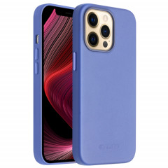 QIALINO NAPPA COWHIDE MAGSafe Cas de protection magnétique pour iPhone 13 Pro (Bleu)