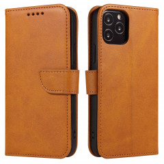 Calf Texture Boucle Horizontal Horizontal Toas Cuir avec support & Card Slots & Portefeuille pour iPhone 13 Pro (Khaki)