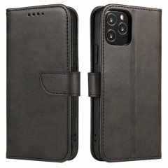 Calf Texture Boucle Horizontal Flip Cuir Toot avec porte-cartes et portefeuille pour iPhone 13 Pro (Noir)