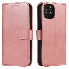 Calf Texture Boucle Horizontal Flip Cuir Coffret avec porte-cartes et portefeuille pour iPhone 13 Pro Max (Rose Gold)