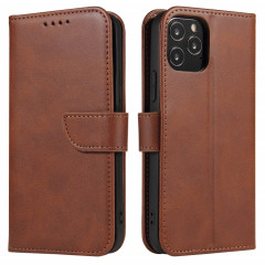 Calf Texture Boucle Horizontal Flip Cuir Coffret avec porte-cartes et portefeuille pour iPhone 13 Pro Max (Brown)