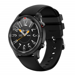 Tw26 1,28 pouce IPS écran tactile IP67 Wat Smart Watch, Support Surveillance du sommeil / Surveillance de la fréquence cardiaque / Mode double Appel / Sang Oxygène Surveillance, Style: Sangle de silicone (Noir)