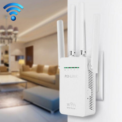 Répéteur de routeur WiFi intelligent sans fil avec 4 antennes WiFi, spécification de prise: prise britannique (blanche)