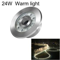 Lumière sous-marine de fontaine sous-marine d'acier inoxydable d'anneau de paysage 24W LED (lumière chaude)