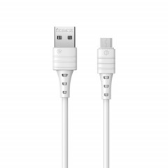 Remax RC-179M 2.4A Micro USB High Elastic TPE TPE FAST DE DONNÉES DE CHARGEMENT DE CHARGEMENT, LONGUEUR: 1M (Blanc)