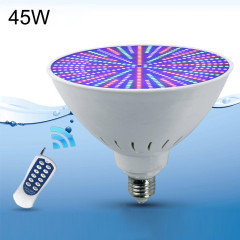 Ampoule de piscine à LED en plastique ABS sous-marine, couleur de la lumière: télécommande colorée +12 boutons (45W)