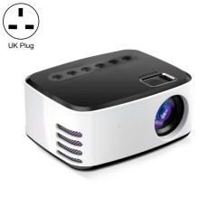 T20 320x240 400 Lumens Portable Home Theater Led HD Digital Projecteur, la même version d'écran, Plug UK (Blanc Blanc)