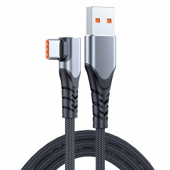 6A 66W USB TO USB-C / TYPE-C CANLE DE TÉLÉPHONE MOBILE MOBILE CABLE DE DONNÉES FAST DE DONNÉES, LONGUEUR: 0.5M (gris)