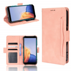 Pour Ulefone Armor x9 Peau Senteur Cas de téléphone en cuir de mollet (rose)