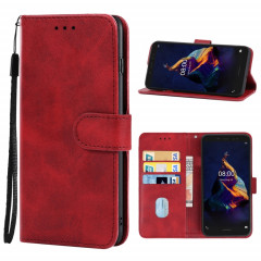 Coque de téléphone en cuir pour Ulefone Armor x8 (rouge)