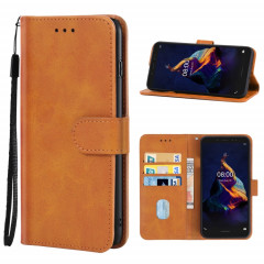 Coque de téléphone en cuir pour Ulefone Armor x8 (Brown)