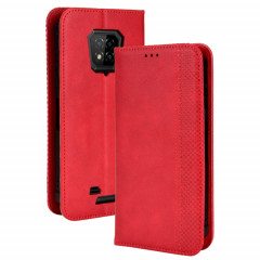 Pour Ulefone Armor 8 Boucle magnétique Coque Téléphone Texture rétro (rouge)