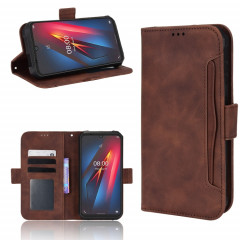 Pour Ulefone Armor 8 peau Senteuse Cas de veau Coffre de téléphone en cuir (brun)
