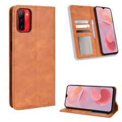 Pour Ulefone note 12P boucle magnétique rétro texture texture texture casquette (brun)