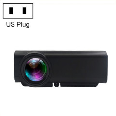 YG530 LED petit projecteur d'écran sans fil 1080P, bouchon d'alimentation: US FICK (Noir)