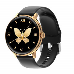 Montre Smart Strap Smart Strap de Silicone Strap TFT Q71 Pro 1.28 pouces, support Call Bluetooth / Rappel de cycle menstruel (or noir)