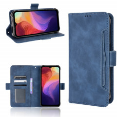 Pour Ulefone Power Armor 14/14 Pro Skin Feel Texture Texture Texture Slots Cuir Phone Case (bleu)