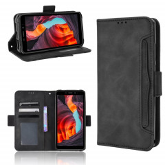 Pour Ulefone Armor X10 / X10 Pro Skin Feel Texture Texture Card Slots Téléphone en cuir (noir)