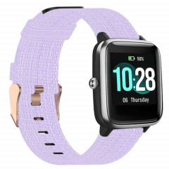Pour ID205 Band de montre tressée en nylon de 19 mm (violet clair)