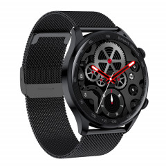 AK32 1,36 pouces IPS Tact Screen Smart Watch, Support Bluetooth Call / Blood Oxygène Surveillant, Style: Steel Watch Band (noir)