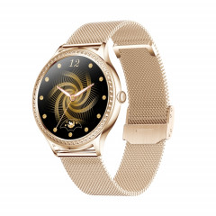 AK35 1,32 pouce IPS Color Screen Smart Watch, Soutenir la surveillance du sommeil / Surveillance de l'oxygène sanguin (bande de montre en acier en or)