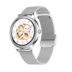 AK35 1,32 pouce IPS Color Screen Smart Watch, Soutenir la surveillance du sommeil / Surveillance de l'oxygène sanguin (bande de montre en acier argenté)