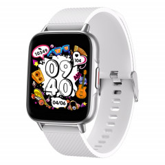 FW02 1,7 pouces écran carré bracelet en silicone montre de santé intelligente prend en charge la fréquence cardiaque, la surveillance de l'oxygène sanguin (blanc)