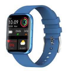 La montre intelligente à écran carré GX08 de 1,69 pouces prend en charge la détection de la fréquence cardiaque, la détection de la pression artérielle, la détection de l'oxygène sanguin (bleu)