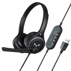 SOYTO SY-G30 Casque de jeu ergonomique à suppression de bruit filaire, interface : USB (noir)
