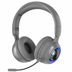 KE08 RVB Stéréo PC Casque Bluetooth Sans Fil avec Microphone (Gris)
