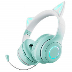 BT029C RGB Dual Modes Cat Ear Casque Bluetooth sans fil (Vert)