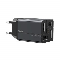 Chargeur rapide REMAX RP-U43 3,4 A 4 ports USB, spécification :  (noir)