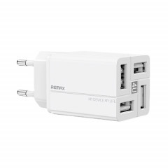 Chargeur rapide REMAX RP-U43 3,4 A 4 ports USB, spécification : prise UE (blanc)