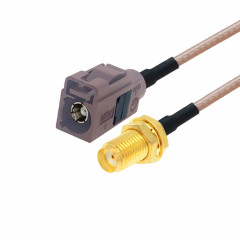 Câble coaxial RG316 d'extension d'antenne de 20 cm (SMA femelle à Fakra F femelle)