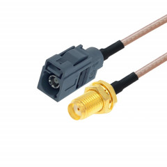 Câble coaxial RG316 d'extension d'antenne de 20 cm (SMA femelle vers Fakra G femelle)