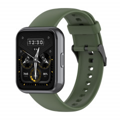 Pour Realme Watch 3 Bracelet de montre en silicone souple de couleur unie (vert foncé)