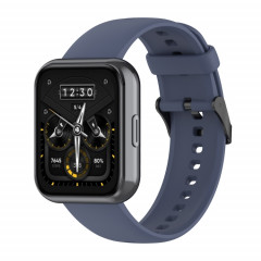 Pour Realme Watch 3 Bracelet de montre en silicone souple de couleur unie (gris bleu)