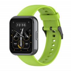 Pour Realme Watch 3 Bracelet de montre en silicone souple de couleur unie (vert citron)