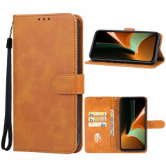 Pour étui de téléphone en cuir Ulefone Armor 17 Pro (marron)