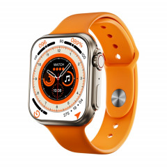 WS8 Pro Montre intelligente à écran tactile IPS de 2,0 pouces, étanche IP67, prise en charge de la fréquence cardiaque et de la surveillance de l'oxygène sanguin/modes sportifs (or + orange)