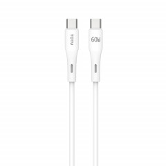 Câble de données en silicone TOTU BT-022 Skin Sense Series Type-C vers Type-C, longueur : 1 m (blanc)