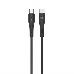 Câble de données en silicone TOTU BT-022 Skin Sense Series Type-C vers Type-C, longueur : 2 m (noir)