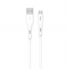 TOTU BM-007 Skin Sense Series Câble de données en silicone USB vers micro-USB, longueur : 1 m (blanc)