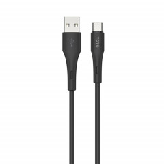 TOTU BT-023 Skin Sense Series Câble de données USB vers silicone de type C, longueur : 1 m (noir)