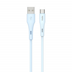 TOTU BT-023 Skin Sense Series Câble de données USB vers silicone de type C, longueur : 1 m (bleu)
