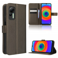 Pour Ulefone Note 14 Étui de téléphone en cuir à texture diamant (marron)