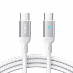 JOYROOM S-CC100A10 Extraordinary Series 100W USB-C / Type-C vers USB-C / Type-C Câble de données à charge rapide, longueur du câble : 1,2 m (blanc)