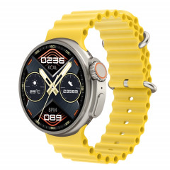 K9 Ultra Pro 1,39 pouces Bande de silicone IP67 Étanche Smart Watch Support Bluetooth Appel / NFC (Jaune)
